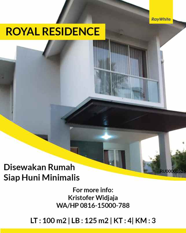 disewakan rumah royal residence surabaya