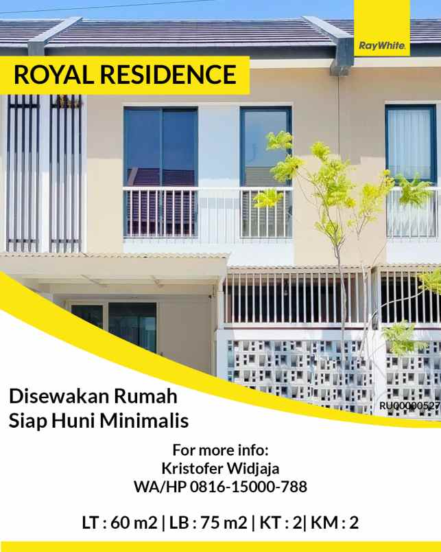 disewakan rumah royal residence surabaya