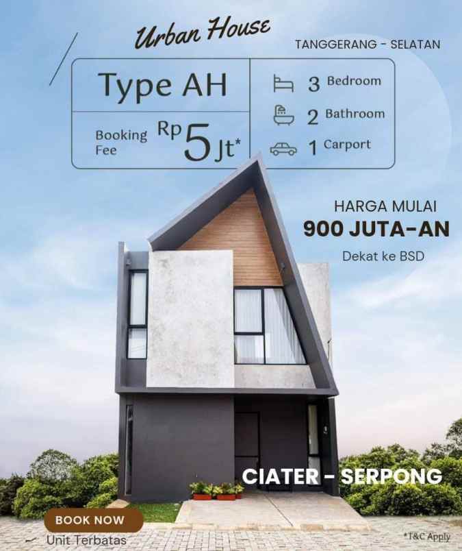 hunian baru desain arsitek ternama di ciater bsd