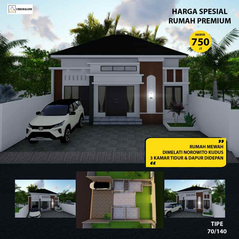 jual rumah di pusat kota kudus desain mewah