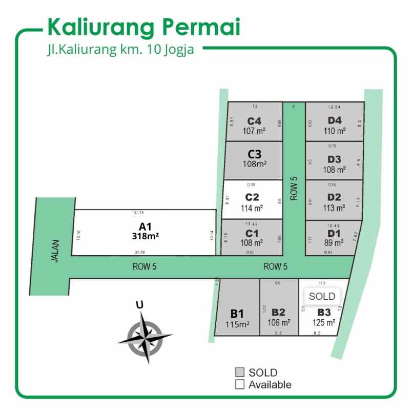 kavling kaliurang dekat kampus uii jogja