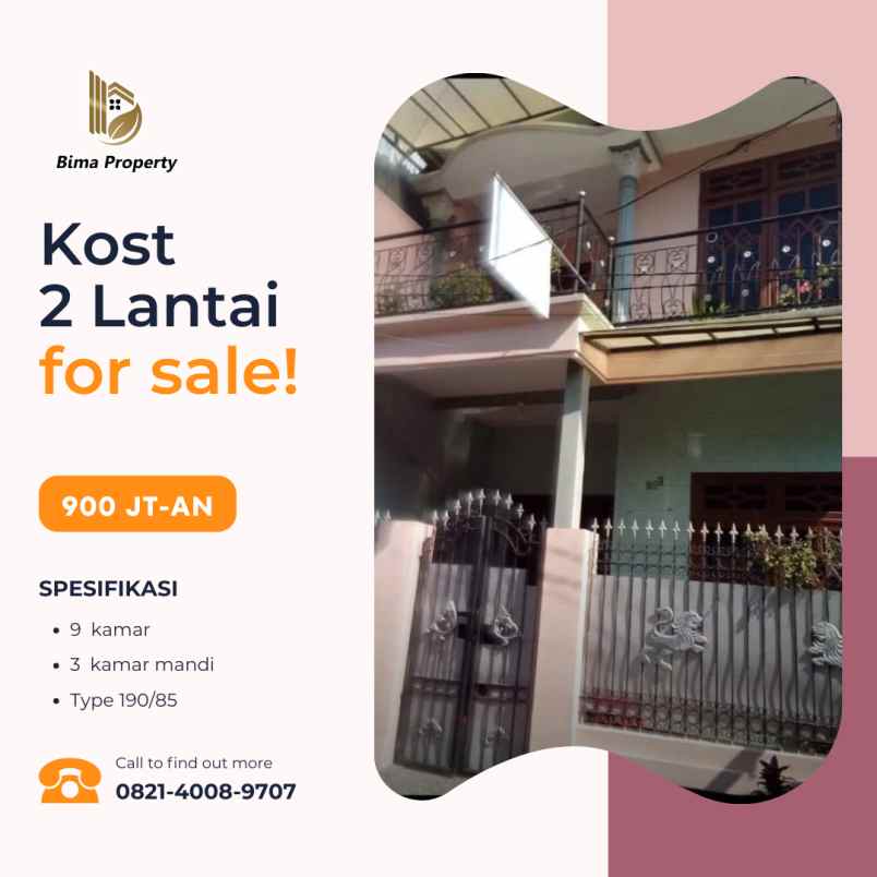 kost minimalis 900 jutaan dekat jalan raya