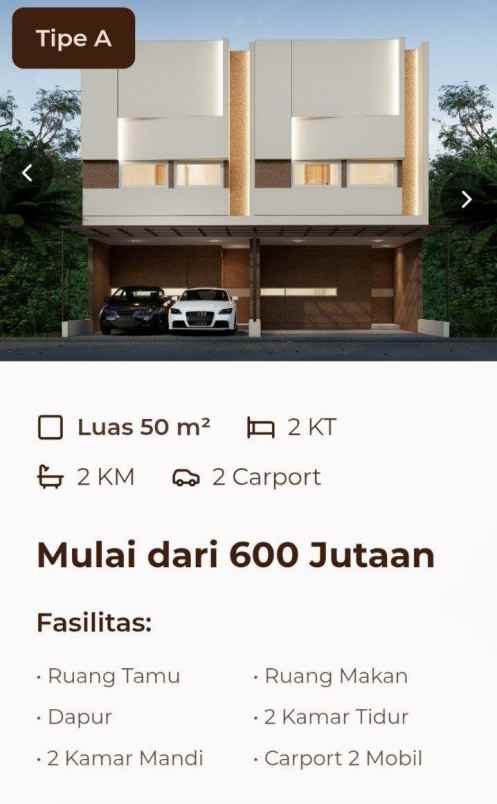 rumah 2 lantai di limo dekat ke stasiun depok