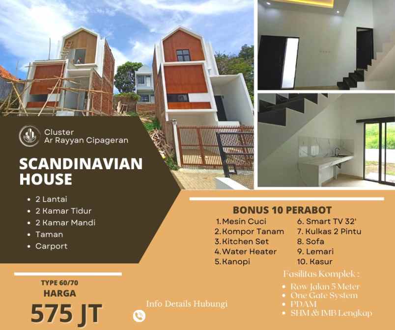 rumah 2 lantai full furnish di cimahi