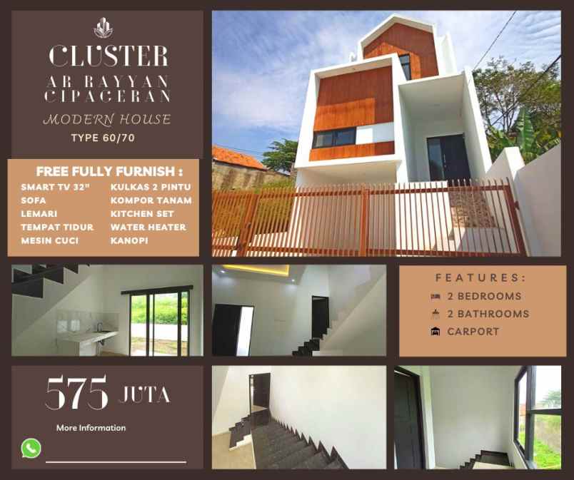 rumah 2 lantai full furnish di cimahi