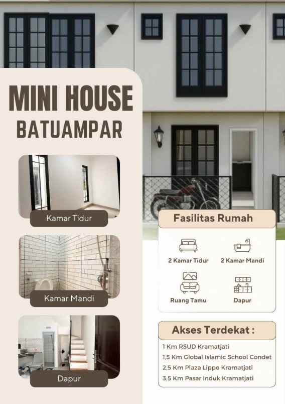 rumah 300 jutaan 2 lantai di kramat jati jakarta timur