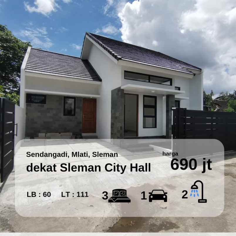 rumah baru dekat sleman city hall jogja