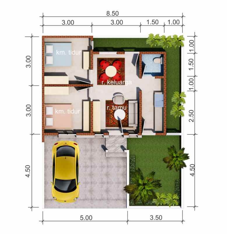 rumah cantik 2 lantai harga murah di sleman