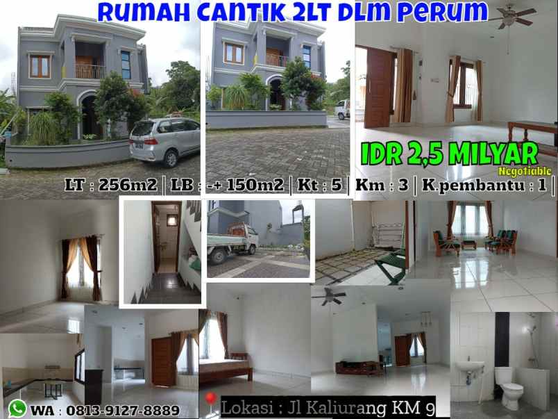 rumah cantik luas 256m2 dalam perum jl kaliurang km 9