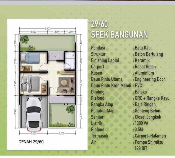 rumah jl sampora kec serang baru