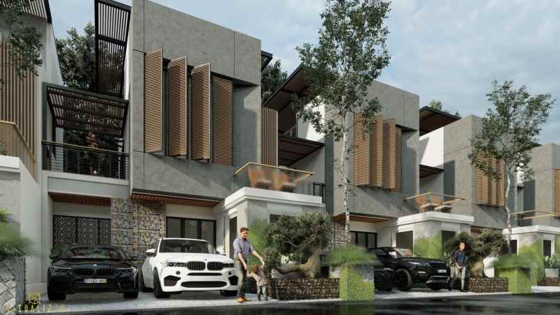 rumah konsep villa modern di batu