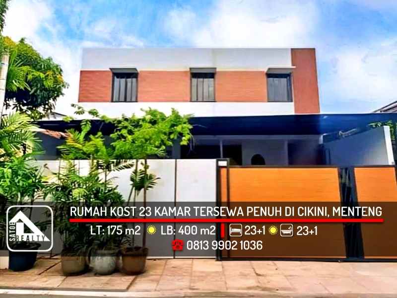 rumah kost 23 kamar tersewa penuh di cikini menteng