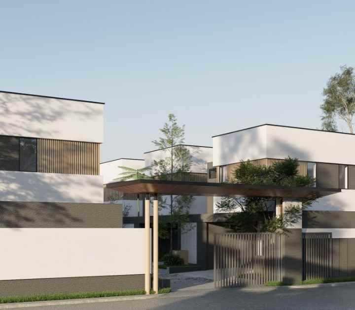 rumah modern dalam cluster ekslusif desain elegan