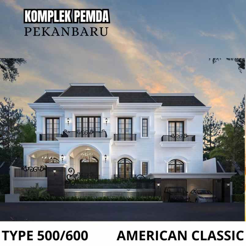 rumah modern dan classic di tengah kota pekanbaru