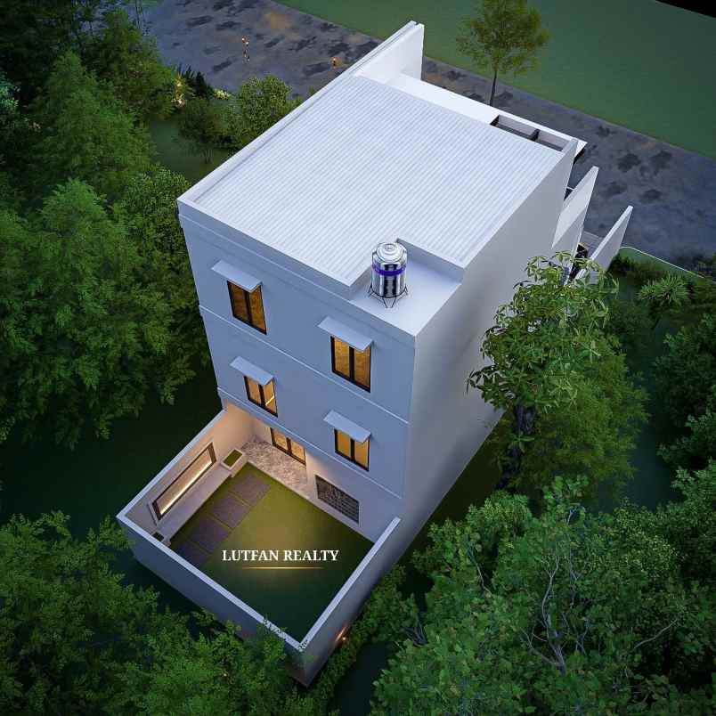 rumah modern kontemporer dalam komplek