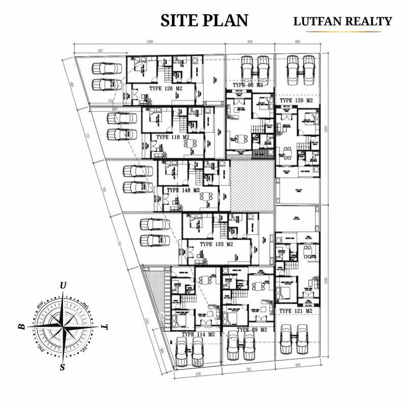 rumah modern kontemporer dalam komplek