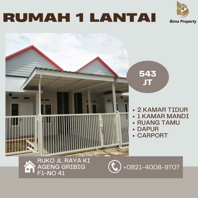 rumah modern minimalis bebas banjir siap huni