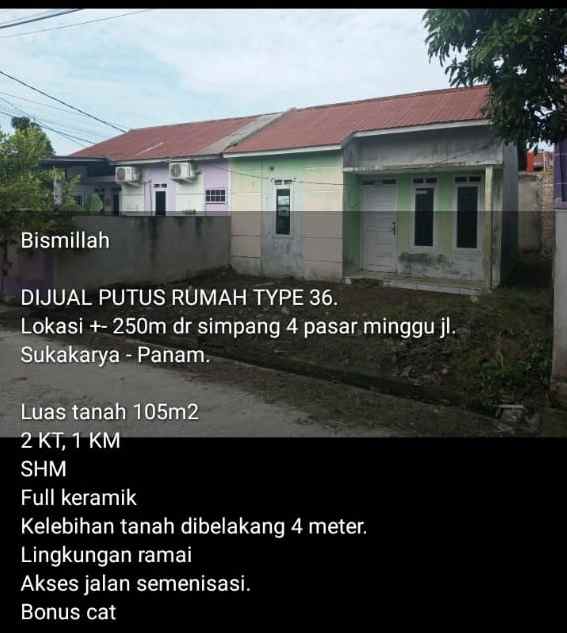 rumah murah di pinggiran kota pekanbaru