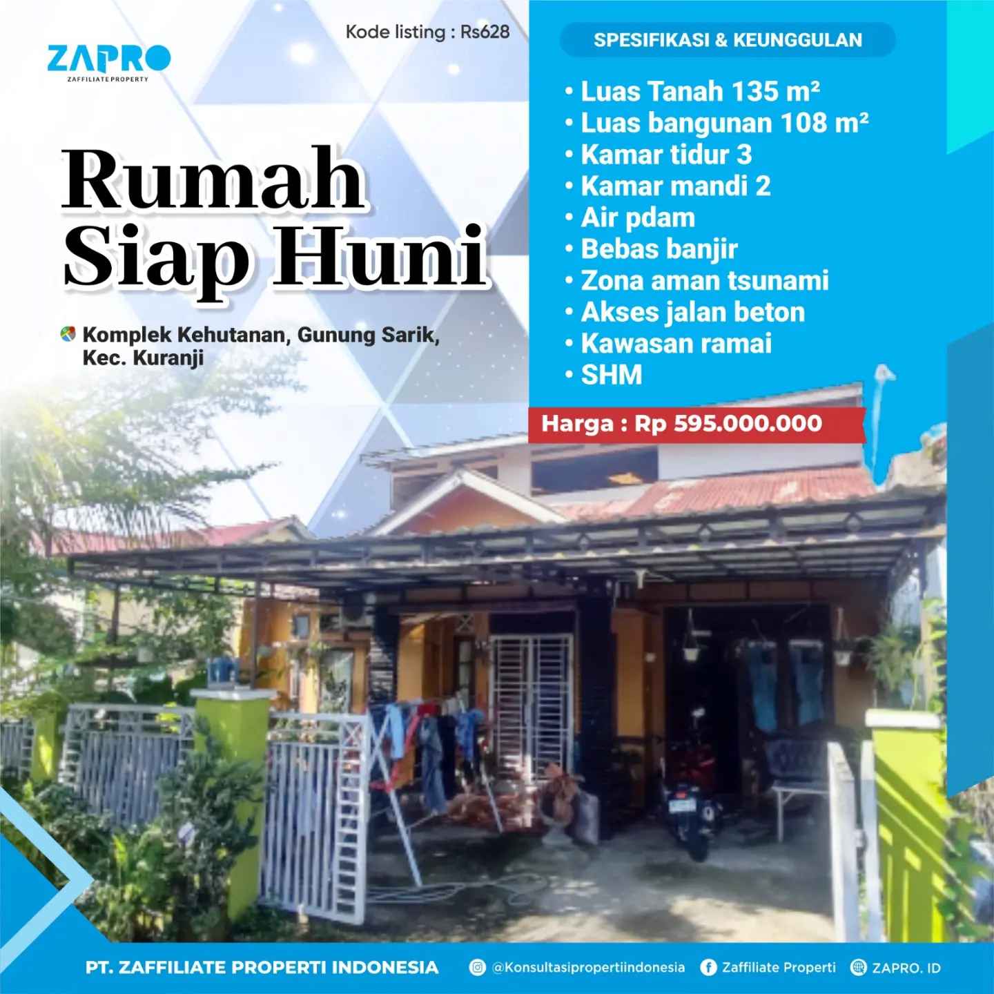 rumah siap huni di air pacah padang