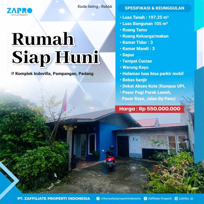 rumah siap huni di padang