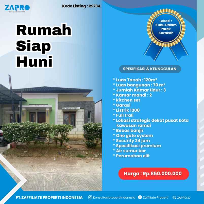 rumah siap huni di padang