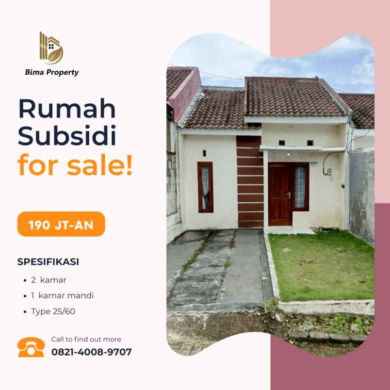 rumah subsidi unit baru di wagir malang