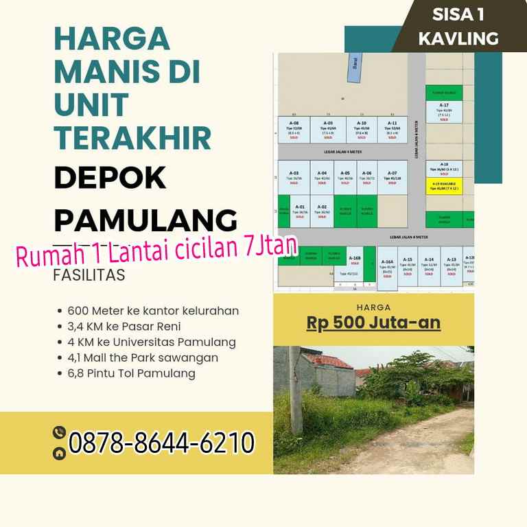 rumah syariah dekat pamulang pondok petir depok