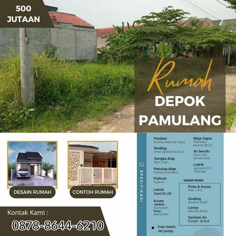 rumah syariah dekat pamulang pondok petir depok