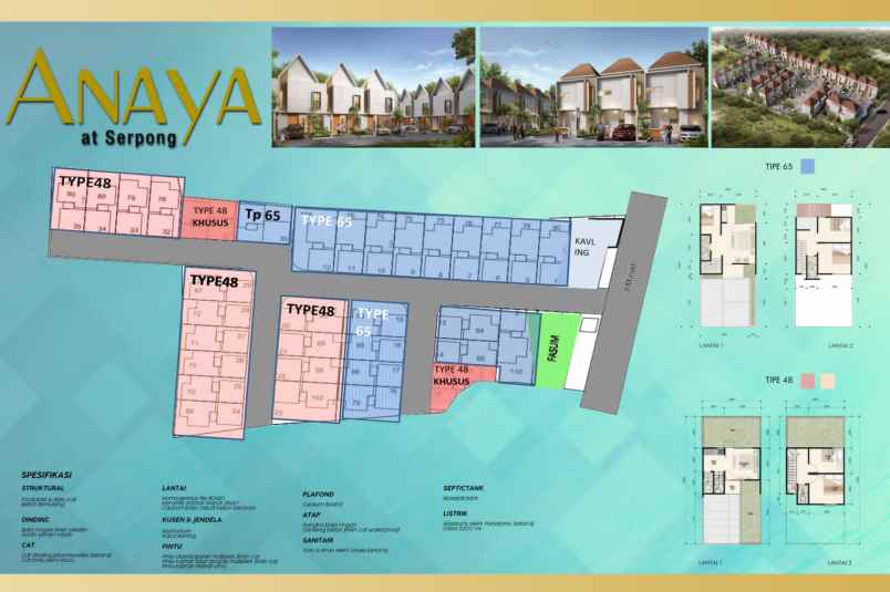 rumah tangerang selatan anaya townhouse serpong