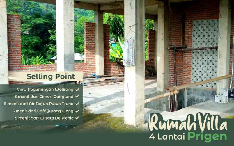 rumah villa prigen dekat wisata tretes