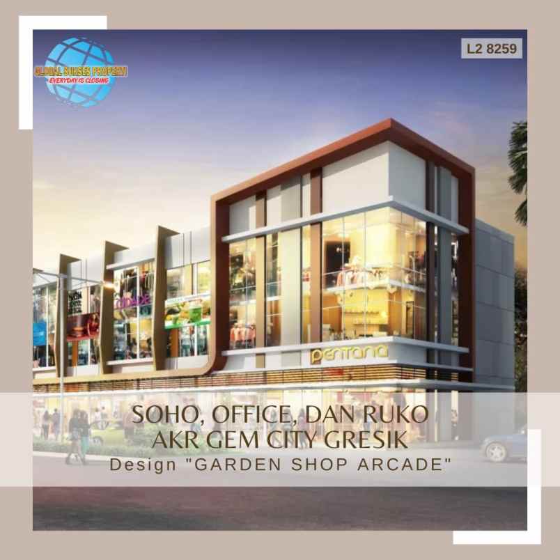 soho ruko dan office strategis di akr gem city gresik