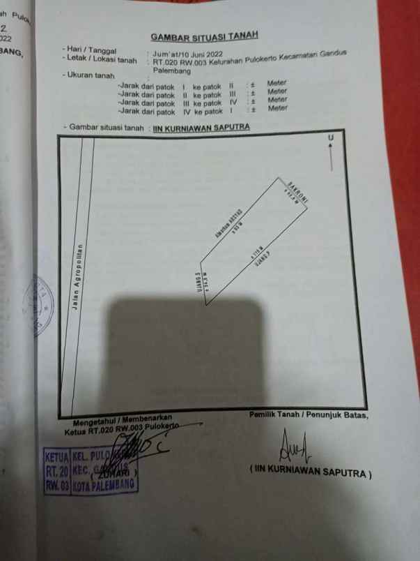 tanah jl pulo kerto kecamatan