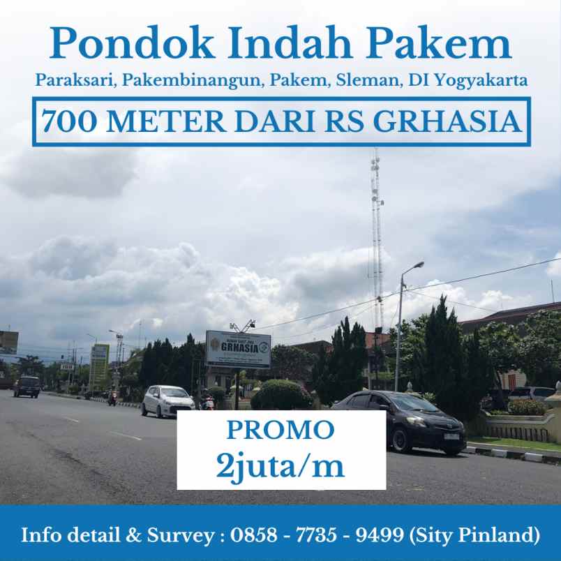 tanah kaveling 200 meter dari jl kaliurang km 17