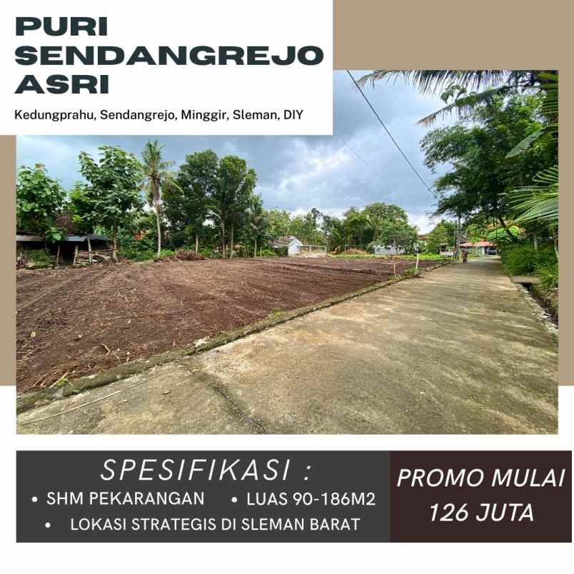 tanah pekarangan 126 juta di sleman barat