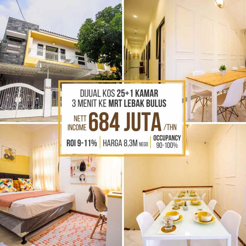 dijual kost lebak bulus jakarta selatan