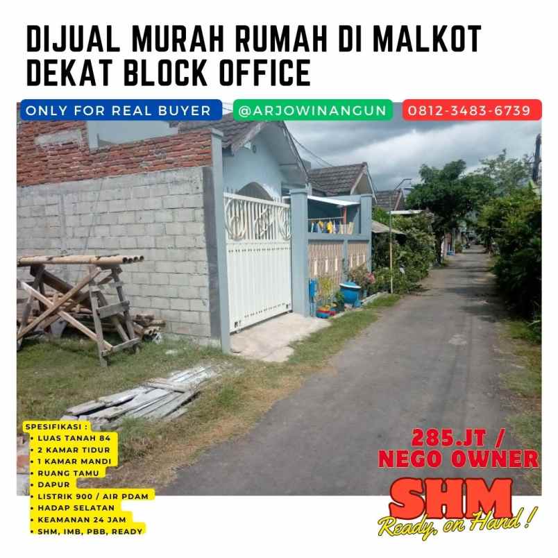 dijual murah rumah di malkot dekat block office