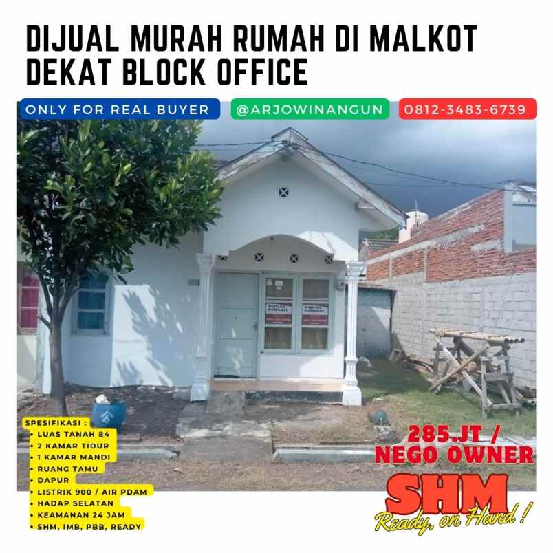 dijual murah rumah di malkot dekat block office