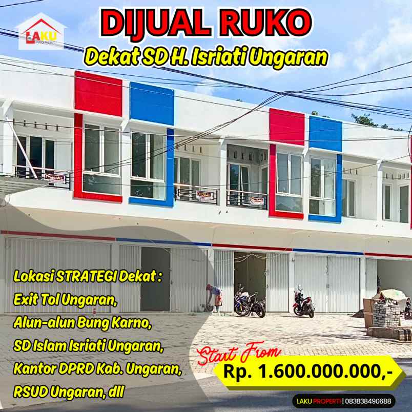 dijual ruko 2 lantai strategis di pusat kota ungaran