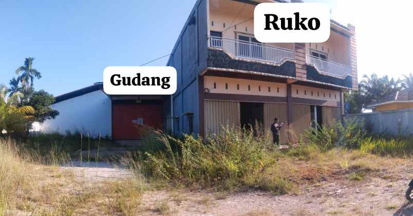 dijual ruko gudang kantor jl garuda sakti km 2