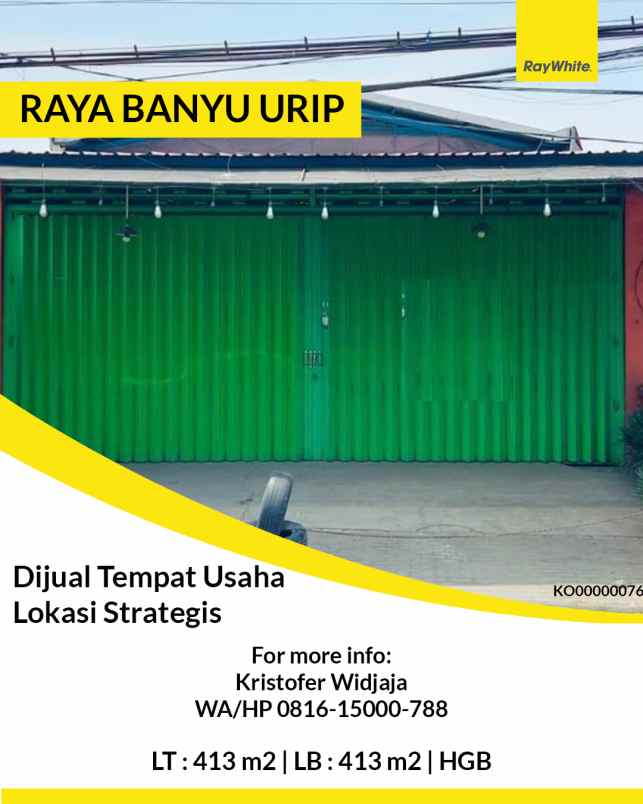 dijual ruko gudang kantor raya banyu urip surabaya