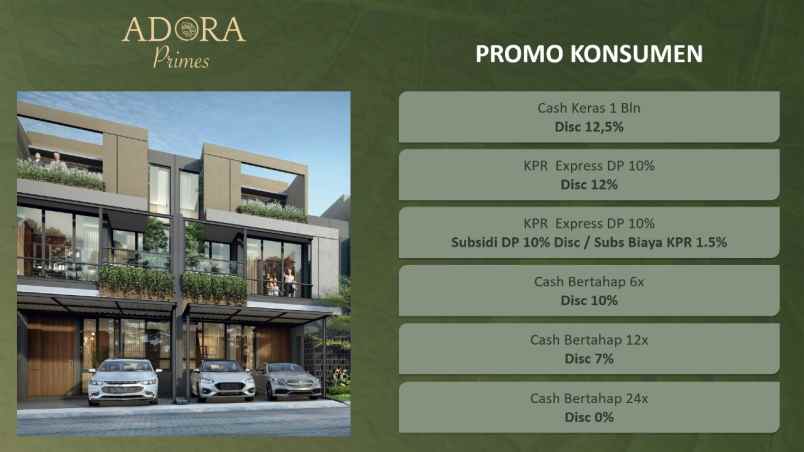 dijual rumah baru 3 lantai adora primes terravia bsd