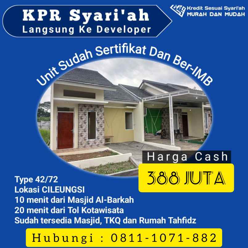 dijual rumah cileungsi cibubur