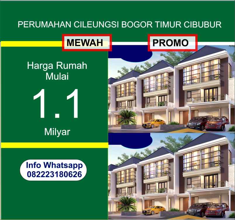 dijual rumah cileungsi kab bogor jawa barat