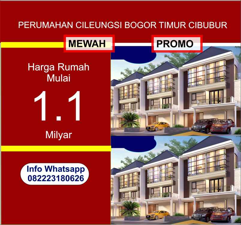 dijual rumah cileungsi kab bogor jawa barat