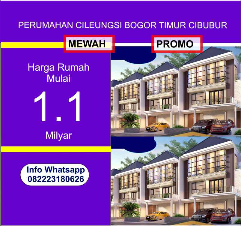 dijual rumah cileungsi kab bogor jawa barat