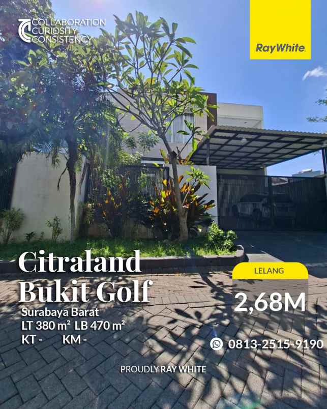 dijual rumah citraland bukit golf