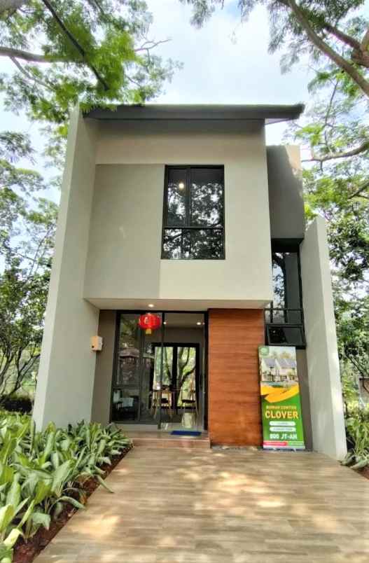 dijual rumah cluster okwood perumahan