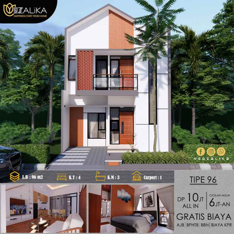 dijual rumah dekat toll sawangan