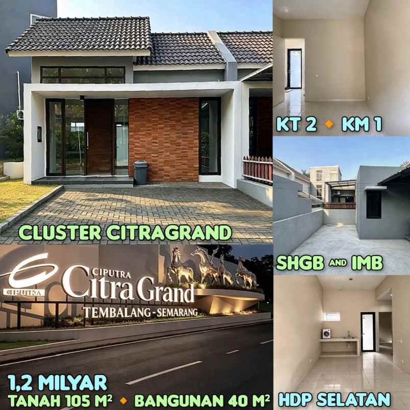 dijual rumah di cluster citra grand tembalang semarang