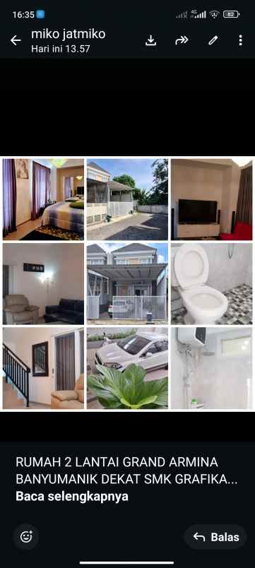 dijual rumah di grand armina banyumanik semarang
